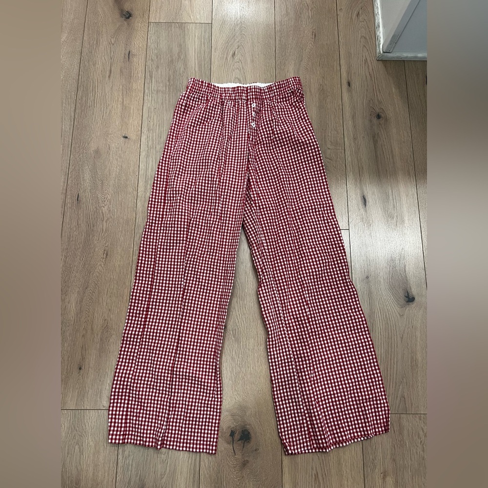 Pacsun Beverly and Beck Red Gingham Boxer Pajama Pants